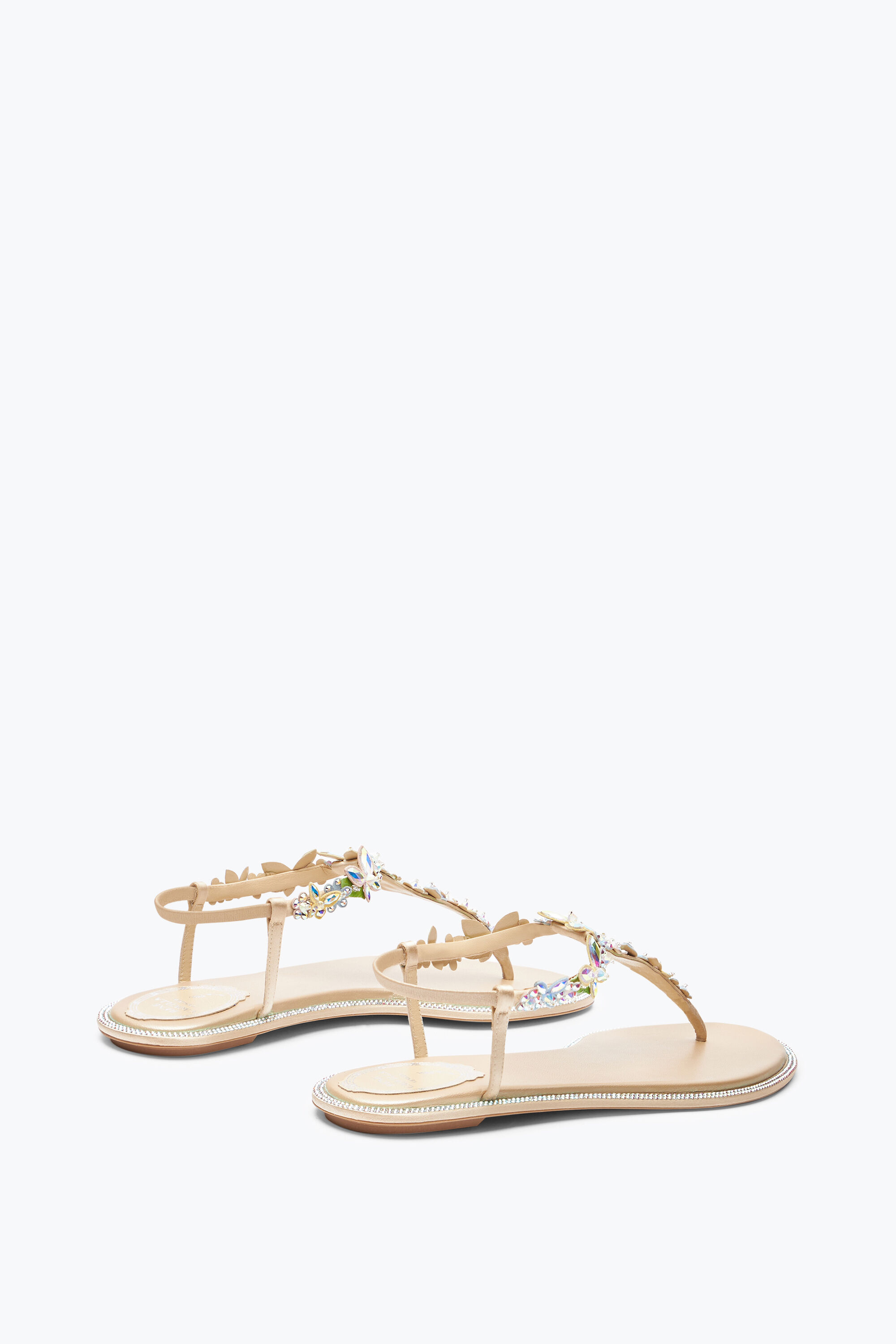 Jeweled Eden Nude Thong Sandal 10 | Rene Caovilla®