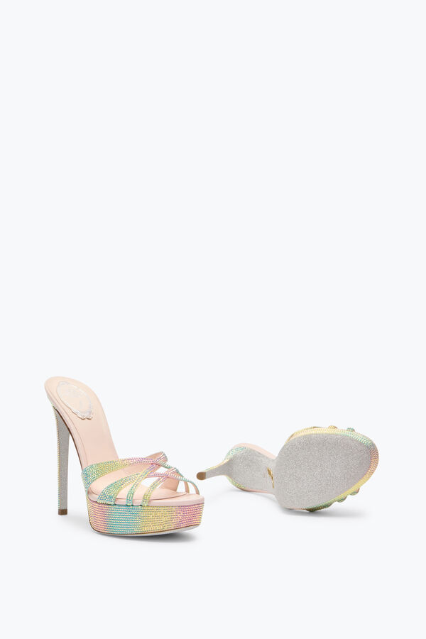 DANIA MULTICOLOR PLATFORM SLIDER SANDAL 130