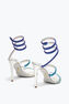 Cleo Silver Sandal With Blue Degradé Crystals 105
