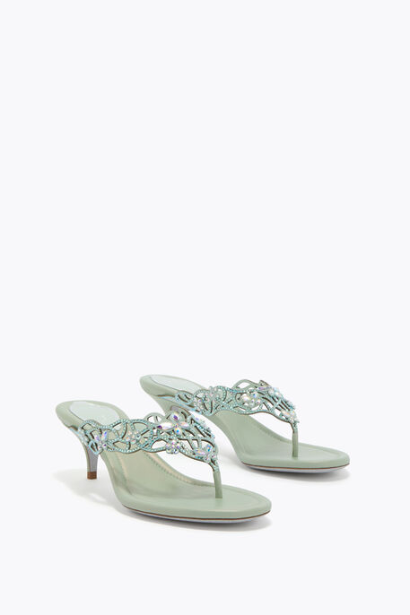 EDEN MINT GREEN THONG MULE 50