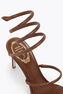 CLEO BROWN SATIN/SMOKED TOPAZ STRASS SANDAL