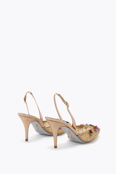 FLORA GOLD SLINGBACK 80