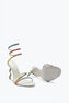Margot White Sandal With Rainbow Crystals 105