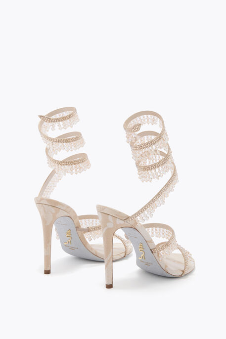 CHANDELIER SANDAL IN CHAMPAGNE DAMASK 105