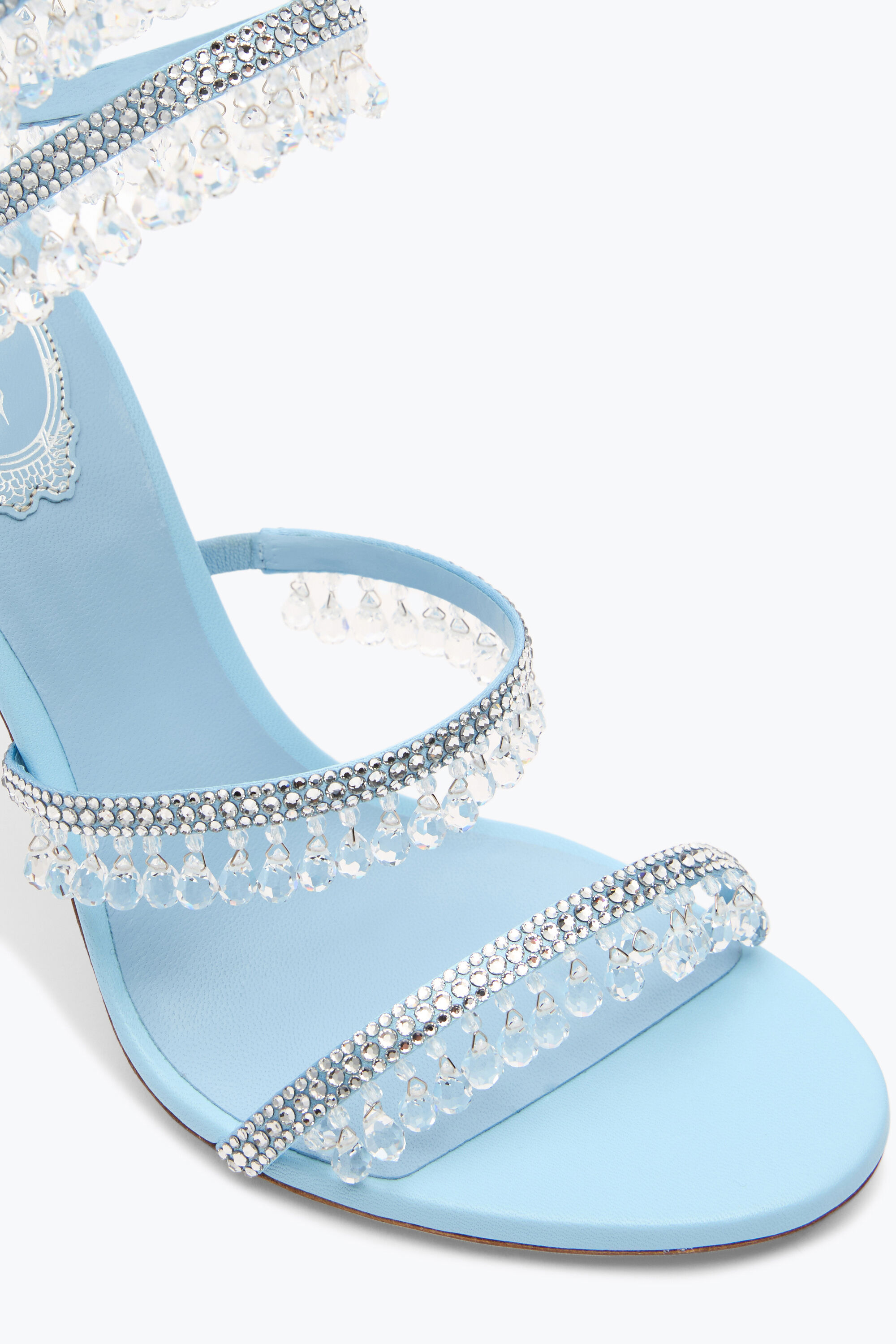 Jeweled CHANDELIER SKY BLUE SANDAL 105 | Rene Caovilla®