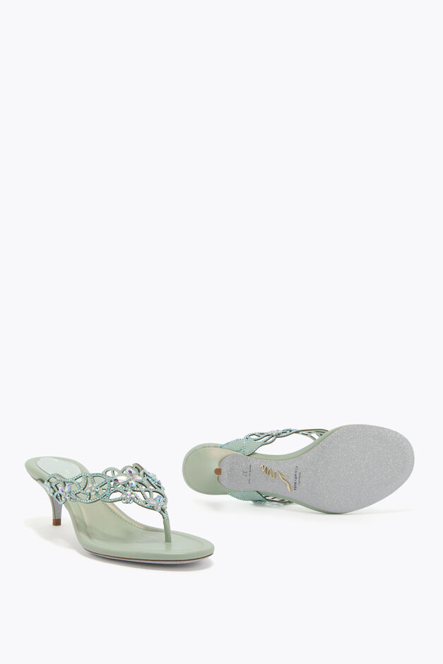 EDEN MINT GREEN THONG MULE 50