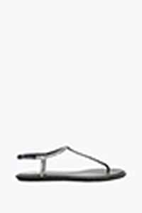 DIANA BLACK SANDAL WITH CRYSTAL BAGUETTE