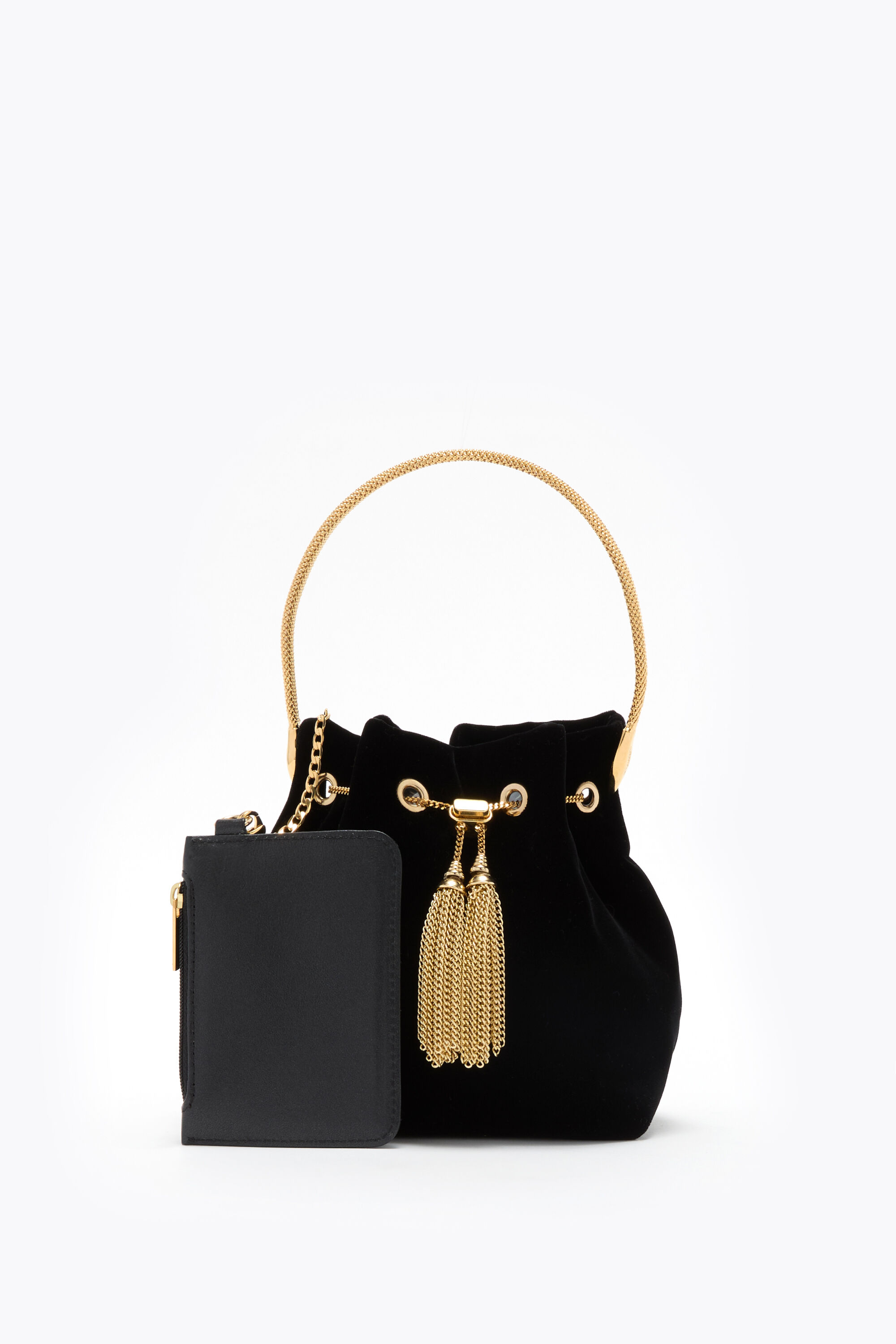 Jeweled DEVA BLACK VELVET MINI BAG | Rene Caovilla®