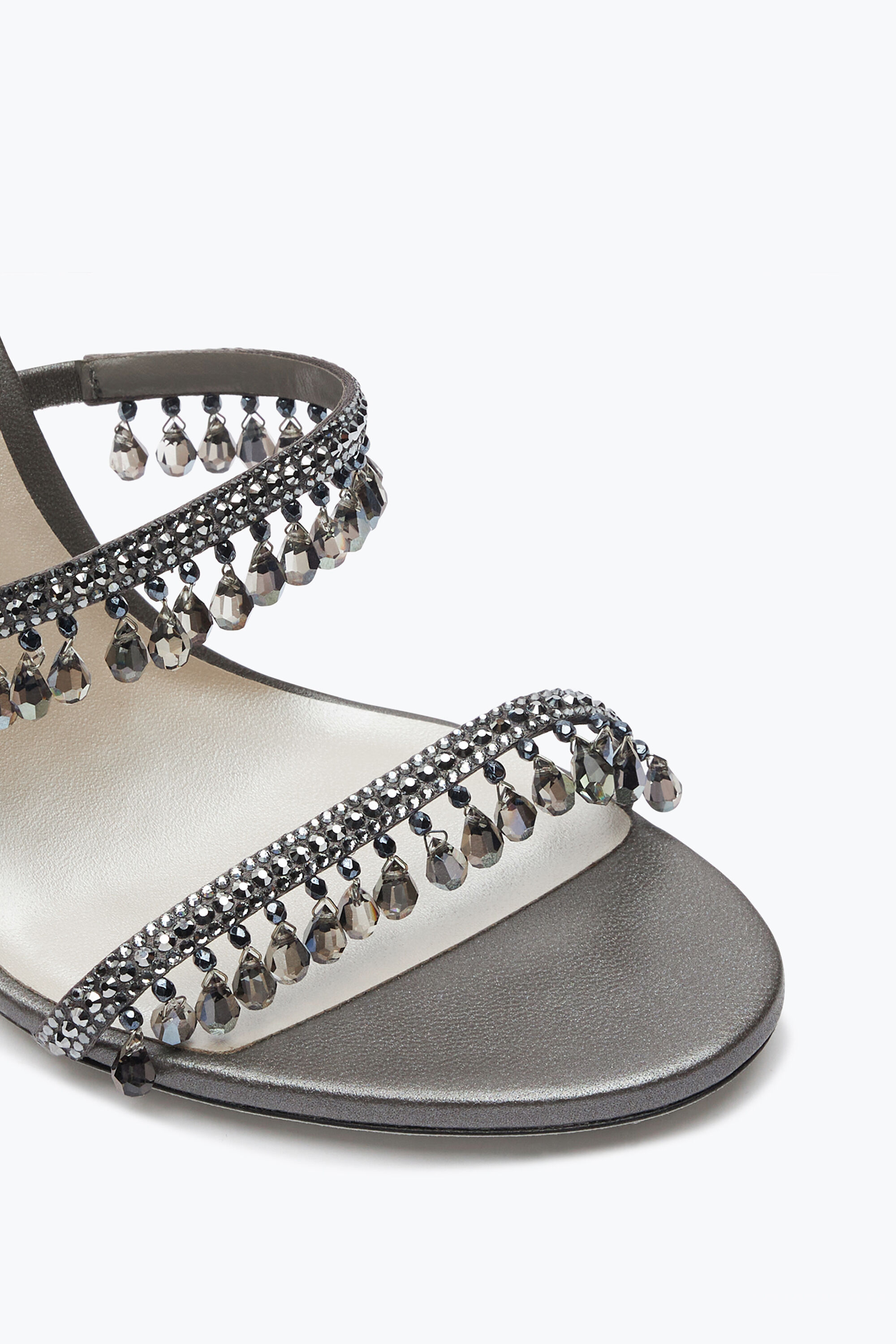 Jeweled Chandelier Crystal Light Grey Sandal 105 | Rene Caovilla®
