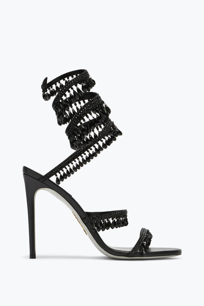 Jeweled CHANDELIER BLACK SANDAL 105 | Rene Caovilla®