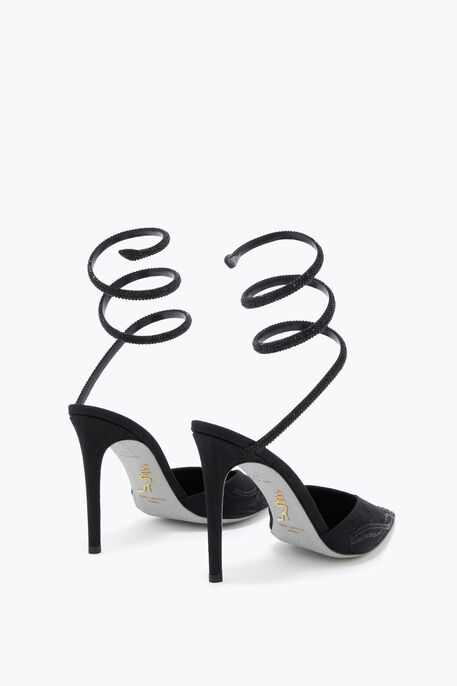 CLEO PUMP IN BLACK DAMASK 105