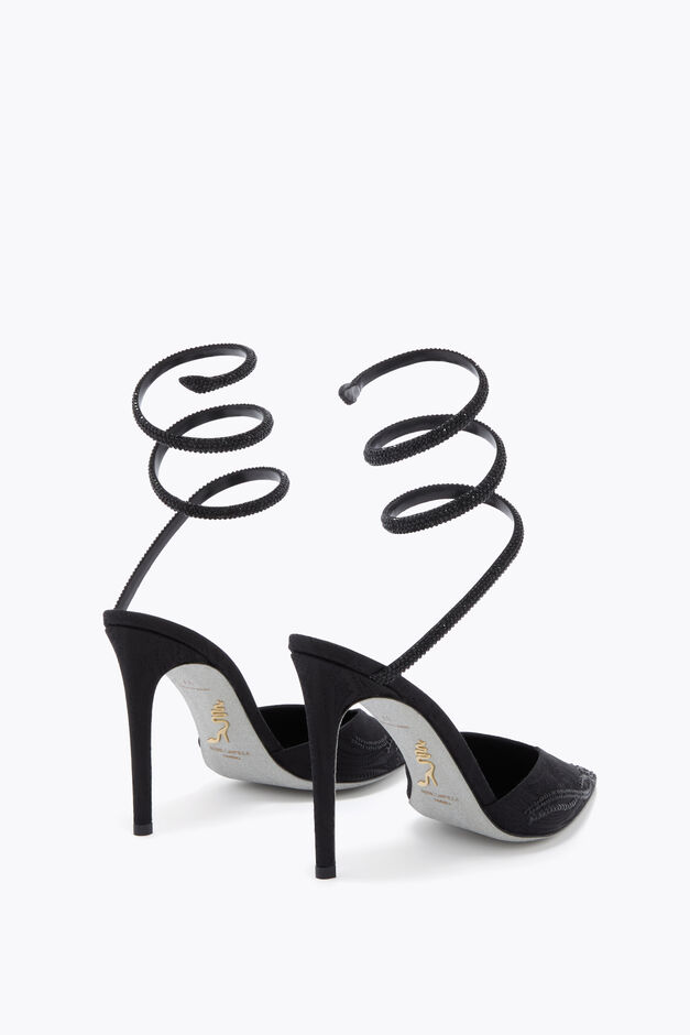 CLEO PUMP IN BLACK DAMASK 105