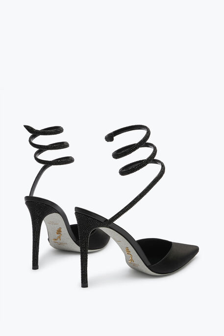 Cleo Crystal Black Open-Back Pump 105