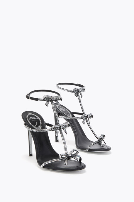 CATERINA BLACK AND SILVER SANDAL 105 CATERINA BLACK AND SILVER SANDAL 105