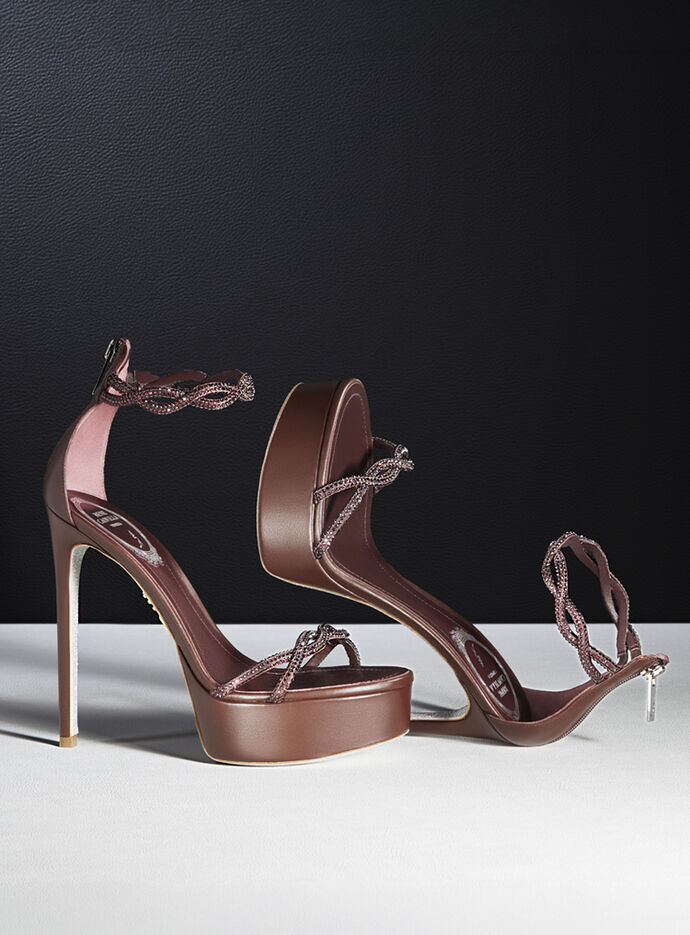 BRAID FONDANT PLATFORM SANDAL 130