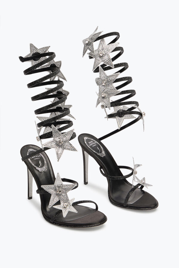 SUPER CLEO STAR BLACK &amp; SILVER SANDAL 105