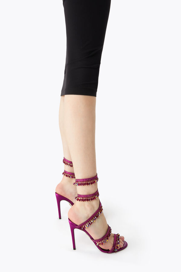 CHANDELIER PORPORA SATIN/RUBY STRASS SANDAL