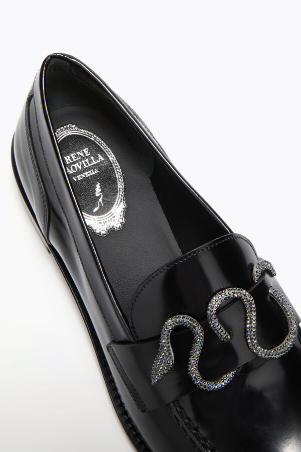 Morgana Black Loafer With Black Matte Crystal 20 Morgana Black Loafer With Black Matte Crystal 20