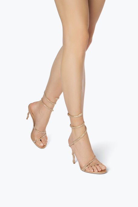 MARGOT CRYSTAL GOLD SANDAL 105