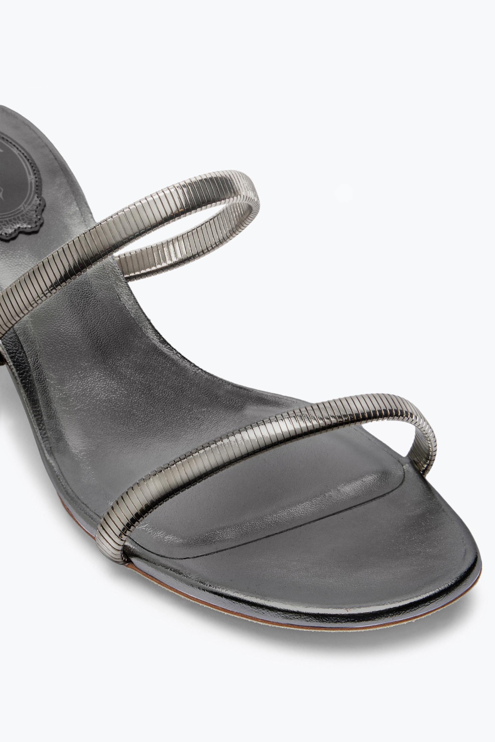 René Caovilla Juniper Gunmetal Sandal 40