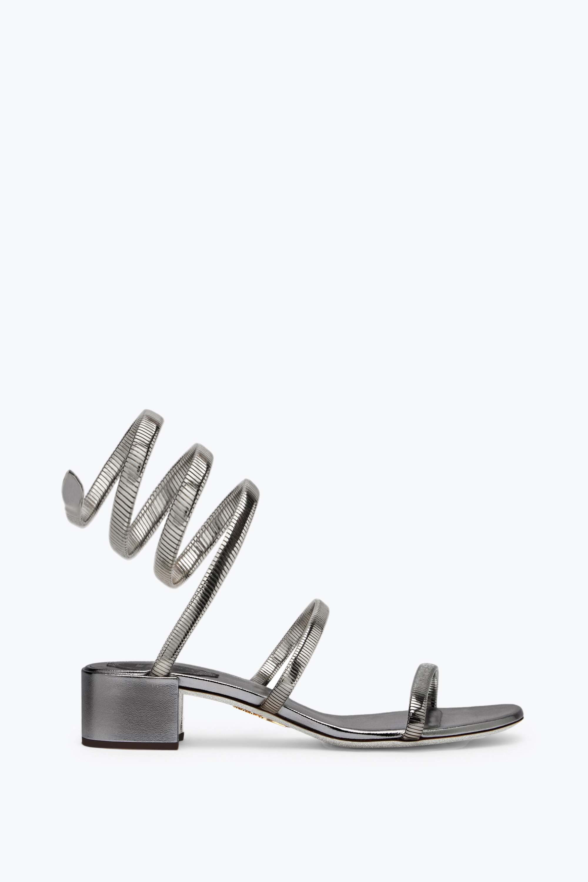 René Caovilla Juniper Gunmetal Sandal 40