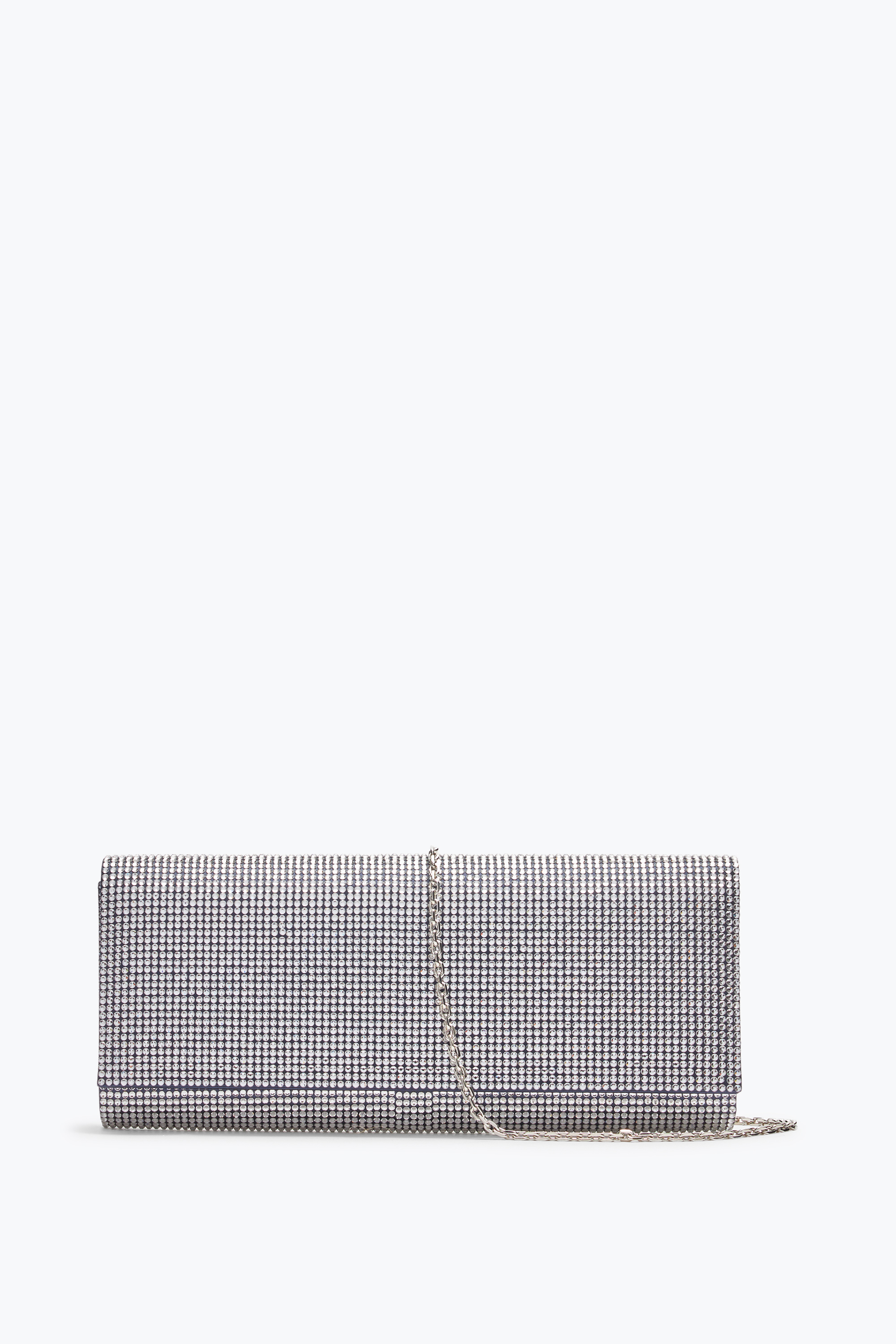 René Caovilla Zafira Blue Clutch With All-over Crystals