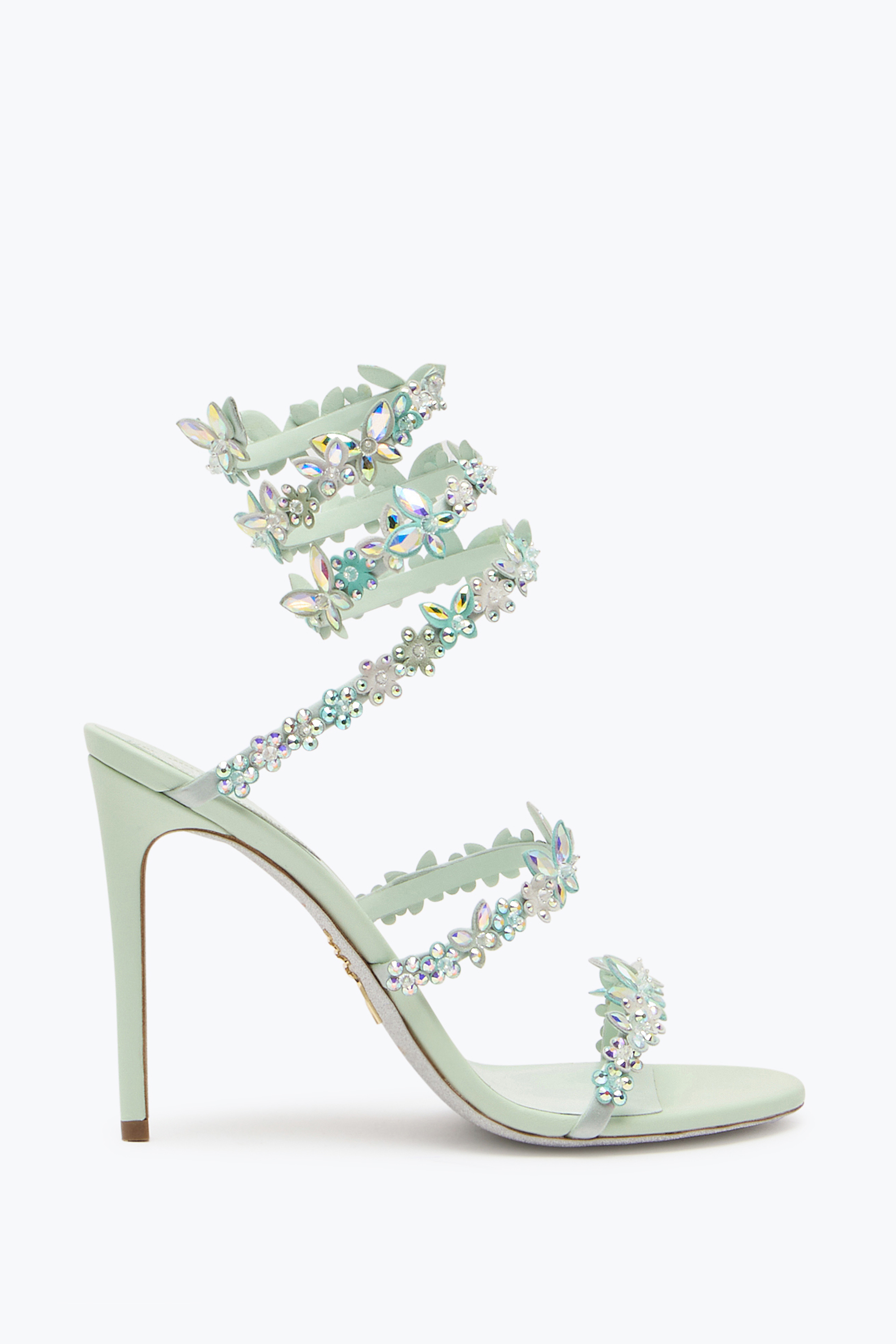 René Caovilla Eden Green Mint Sandal 105