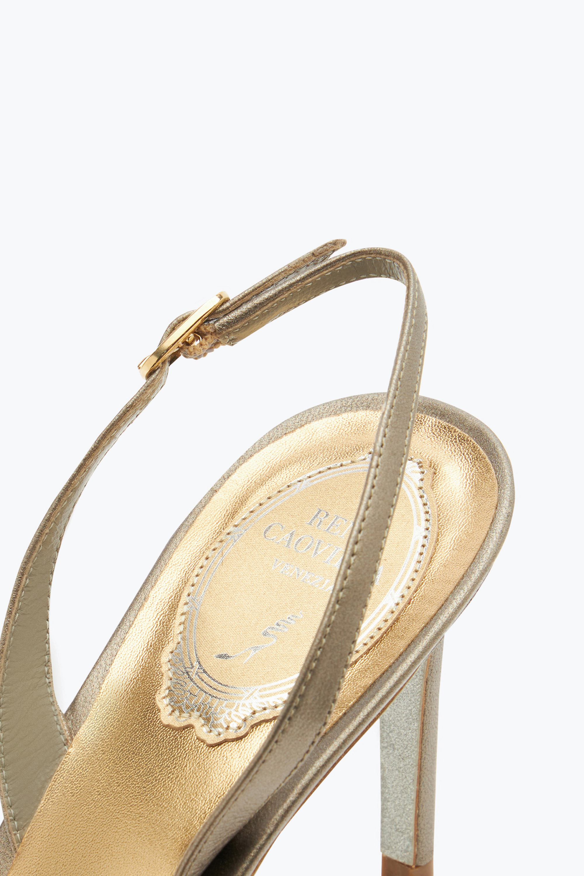 René Caovilla Cinderella Bronze Slingback 80
