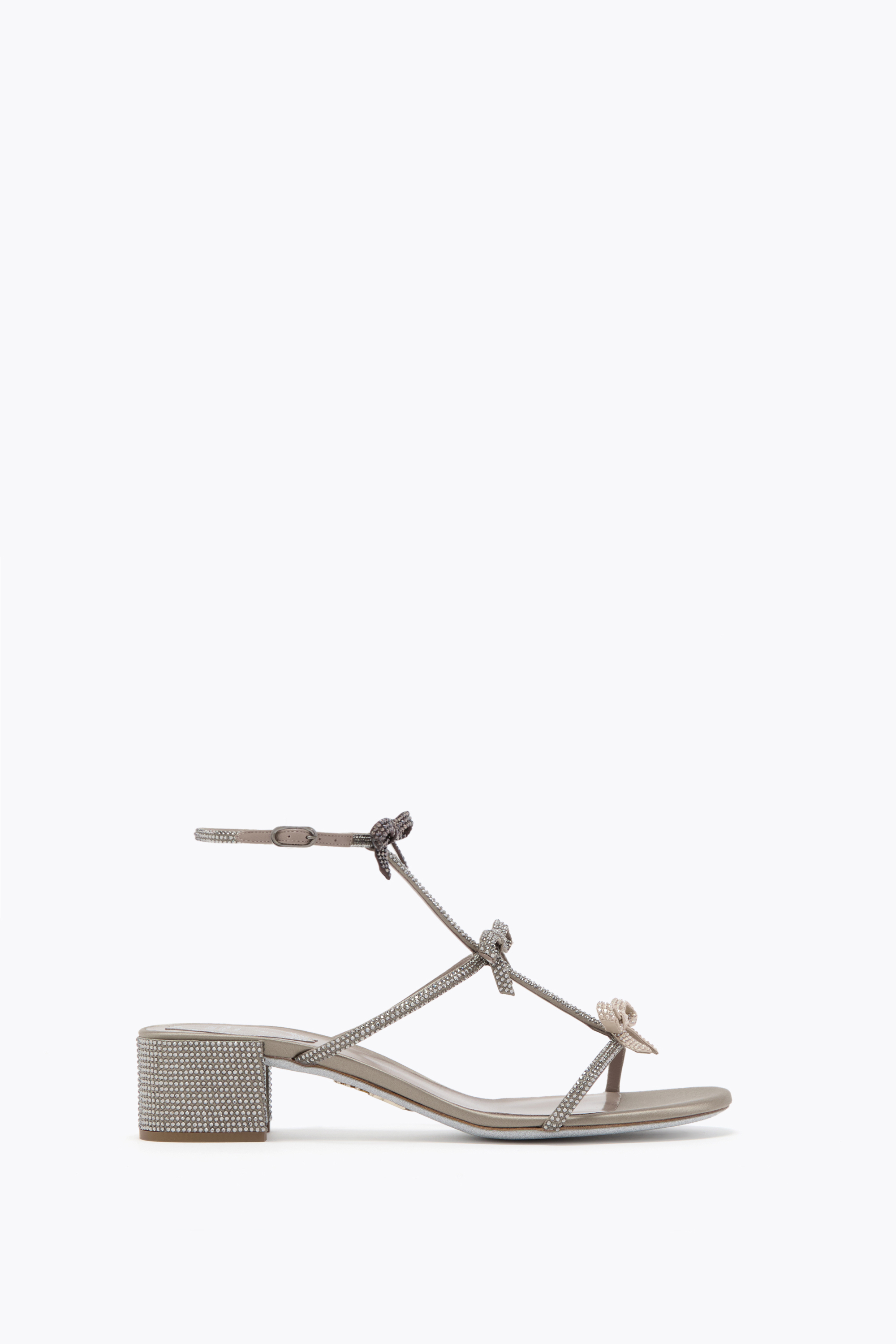 René Caovilla Caterina Dove Grey Sandal In Gray