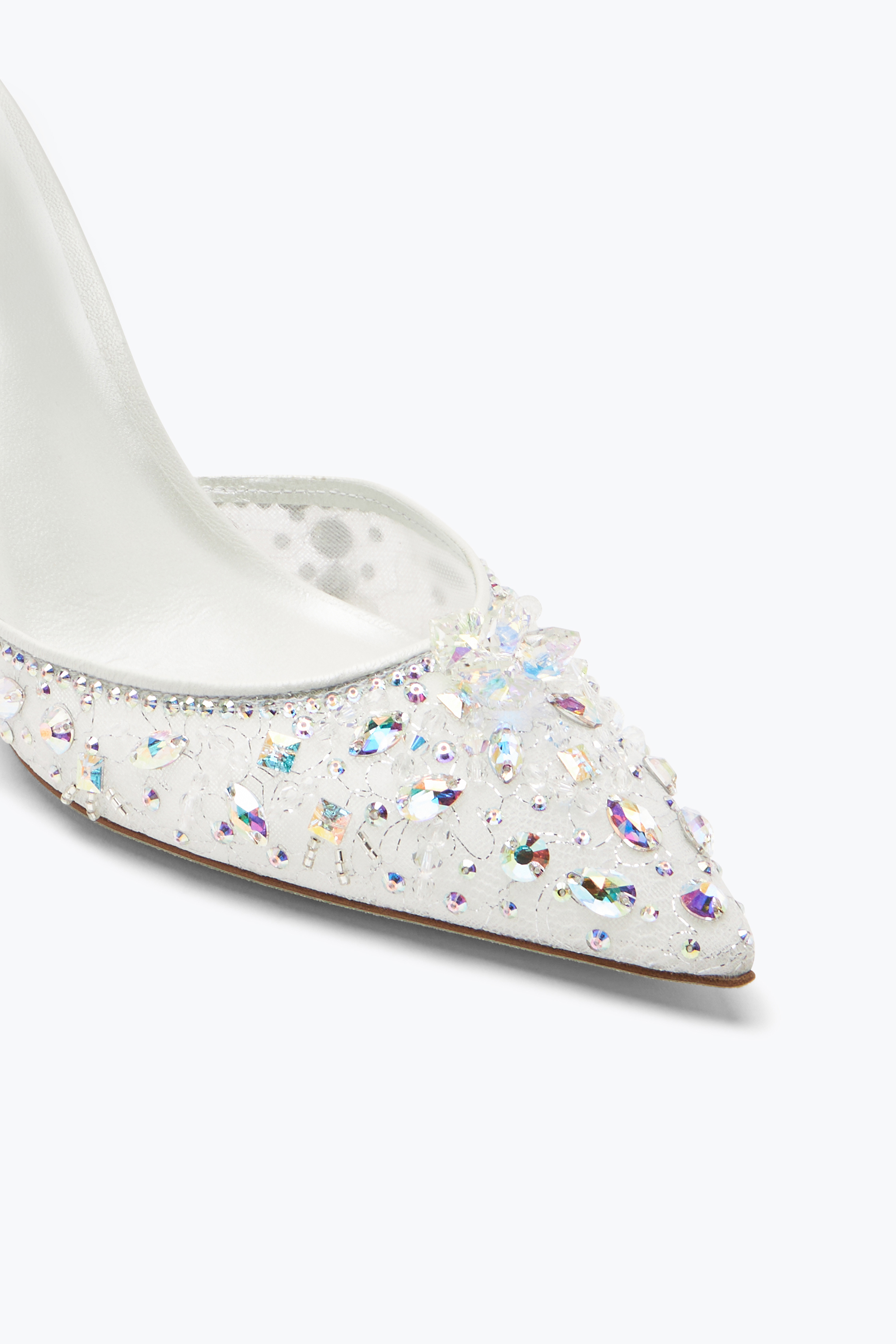 René Caovilla Chandelier White Pump 80