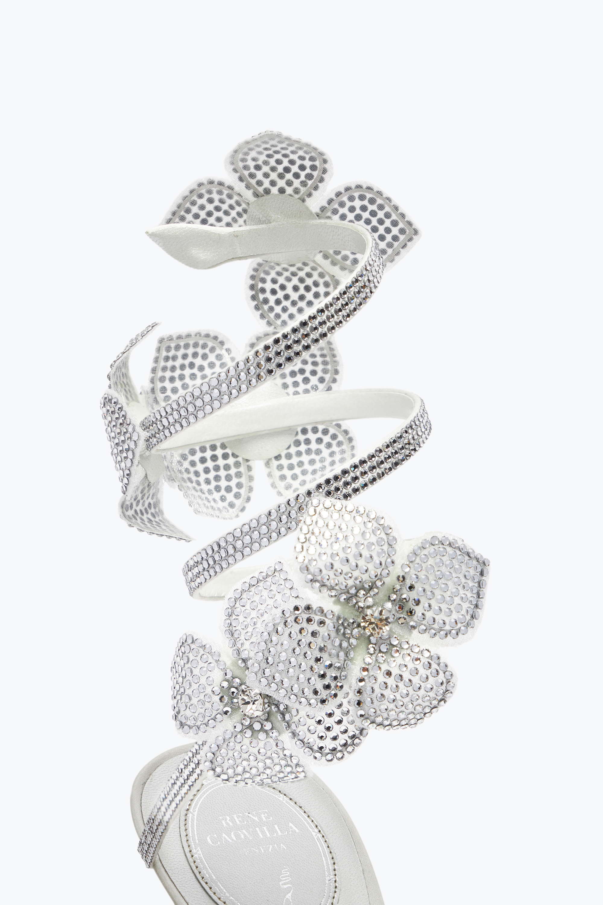 René Caovilla Floriane White Pump 105
