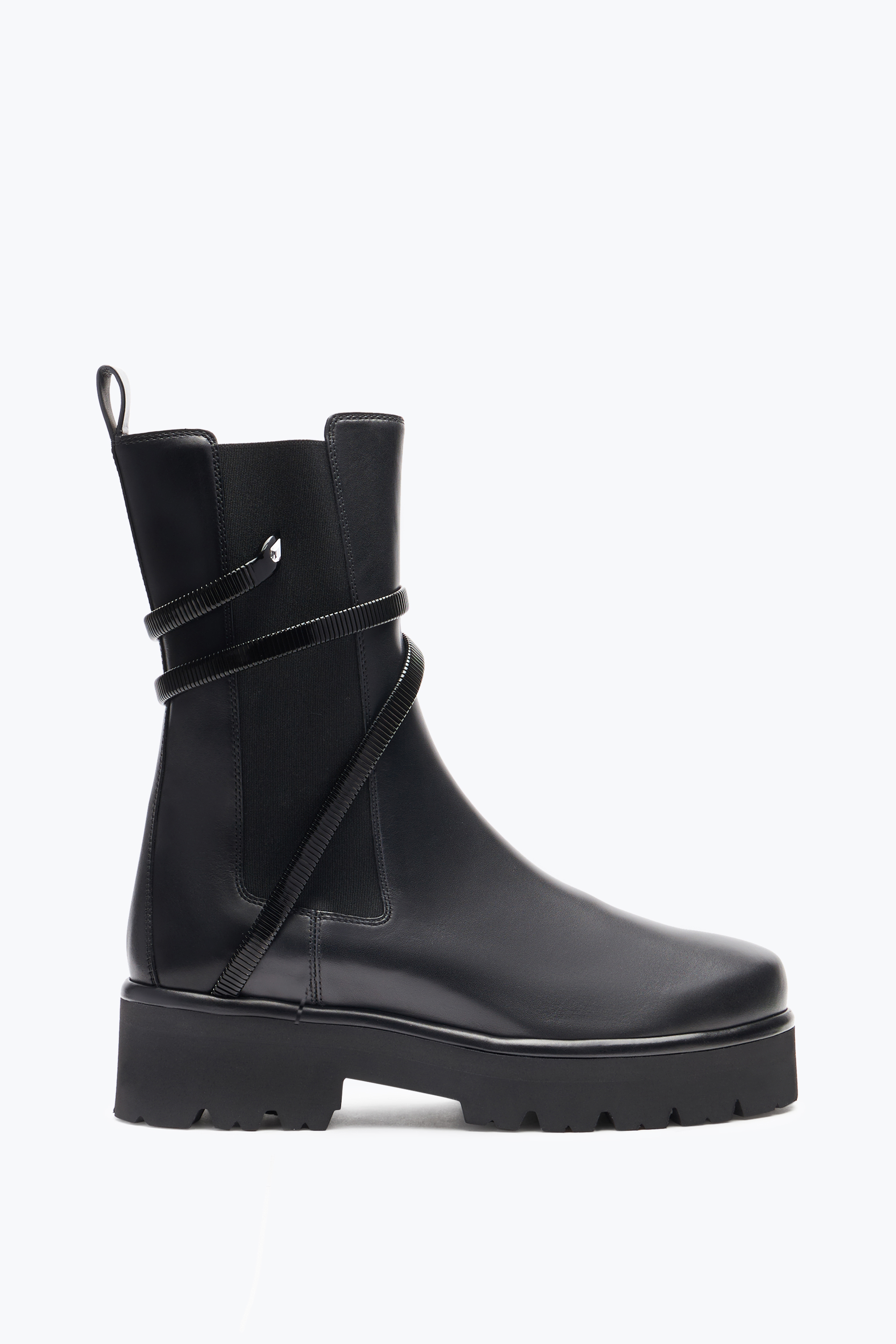 René Caovilla Juniper Black Biker Boot 45