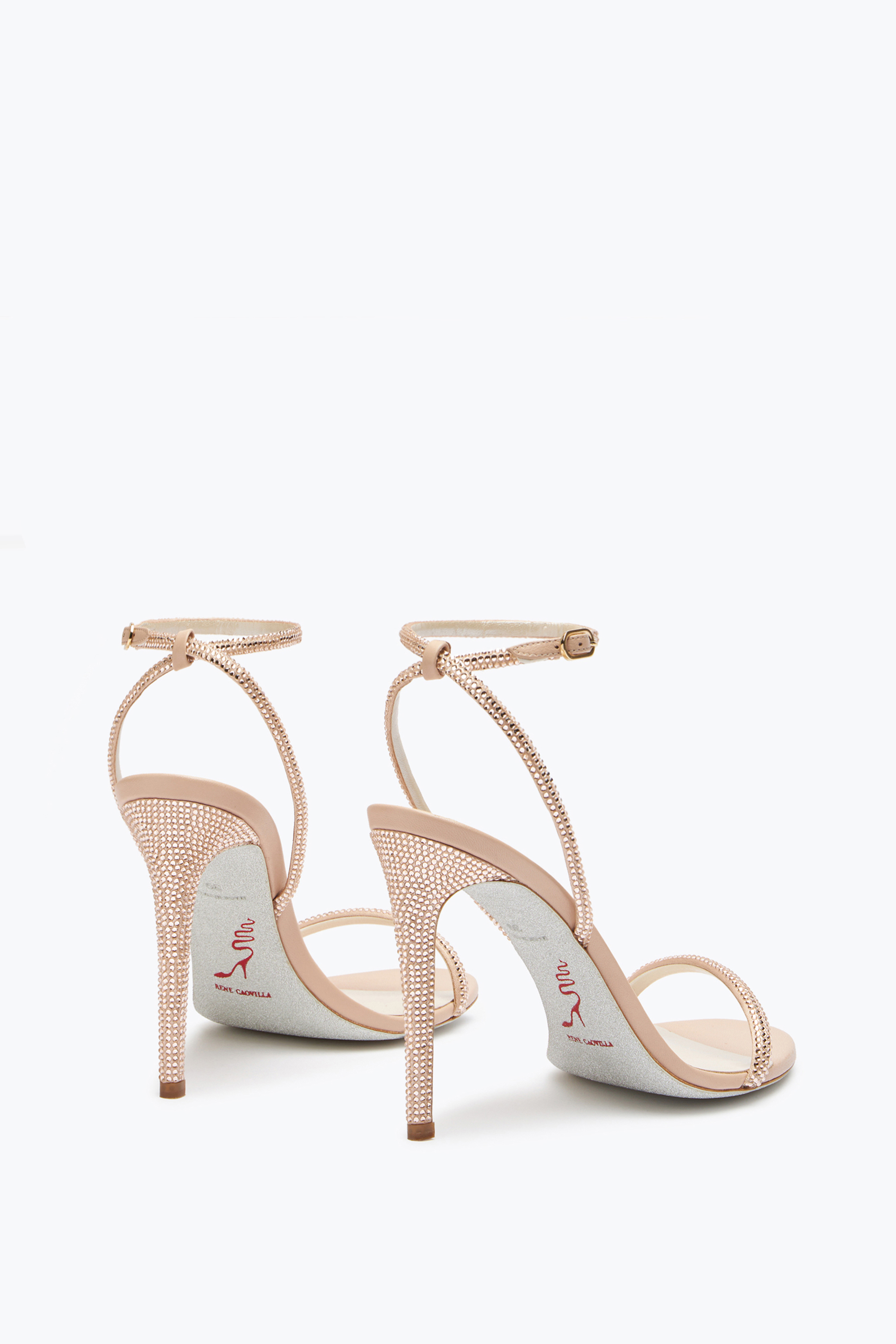 René Caovilla Ellabrita Nude Sandal 105