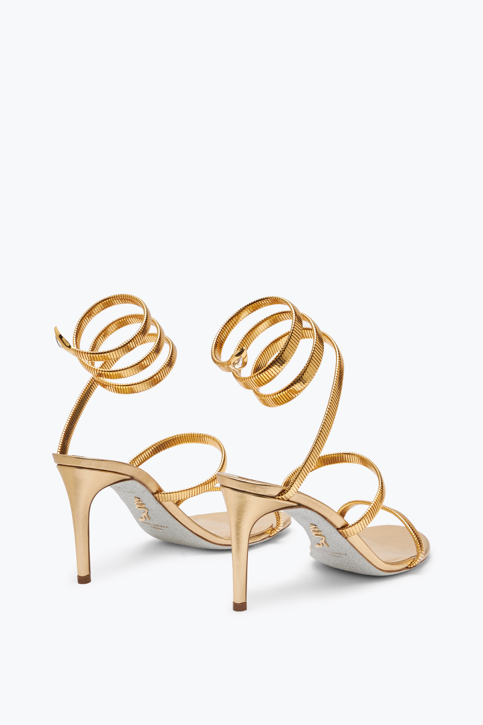 René Caovilla Juniper 80mm Metallic-leather Sandals