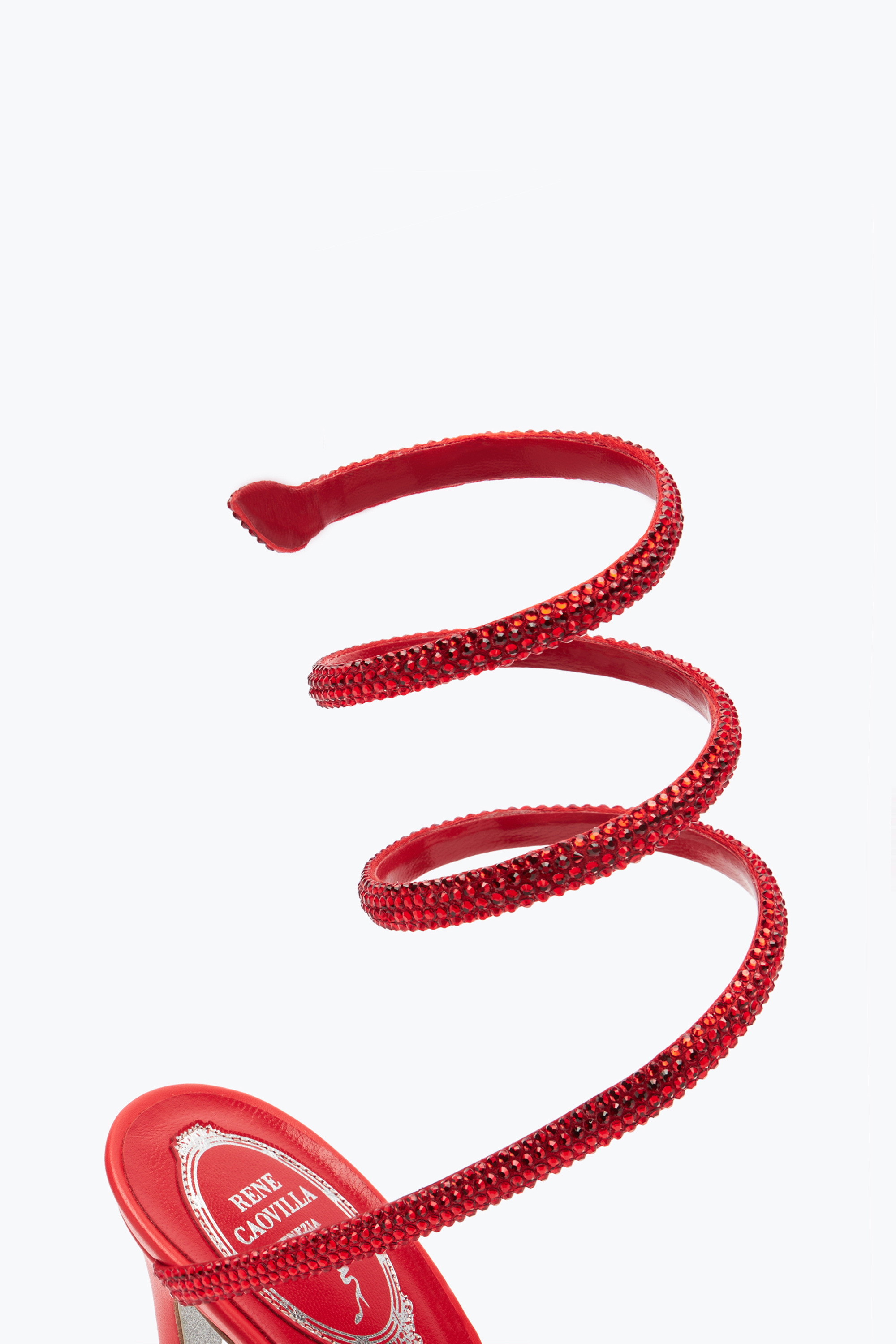 René Caovilla Cleo Red Sandal With Crystal 105