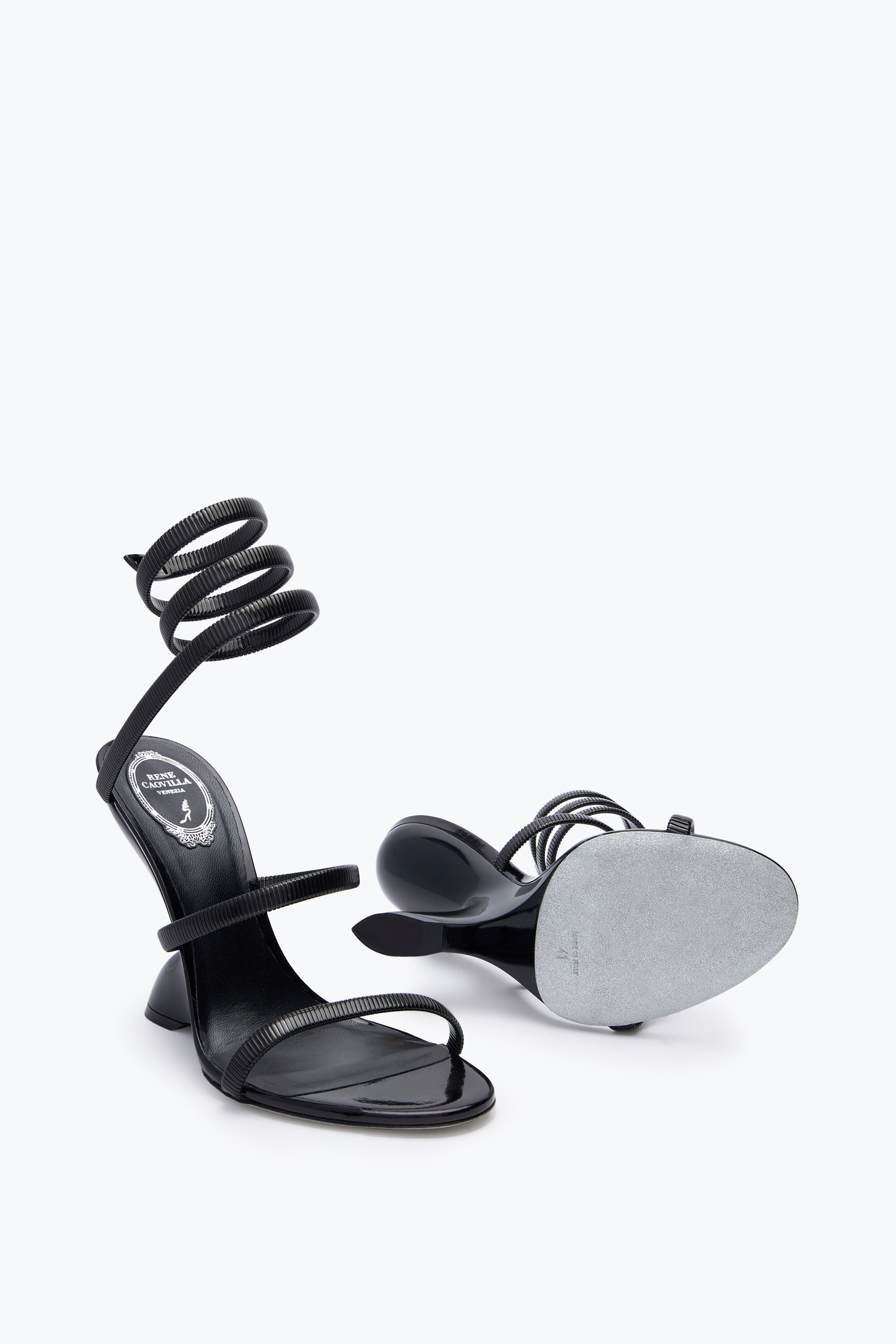 René Caovilla 105mm Symphony Leather Sandals