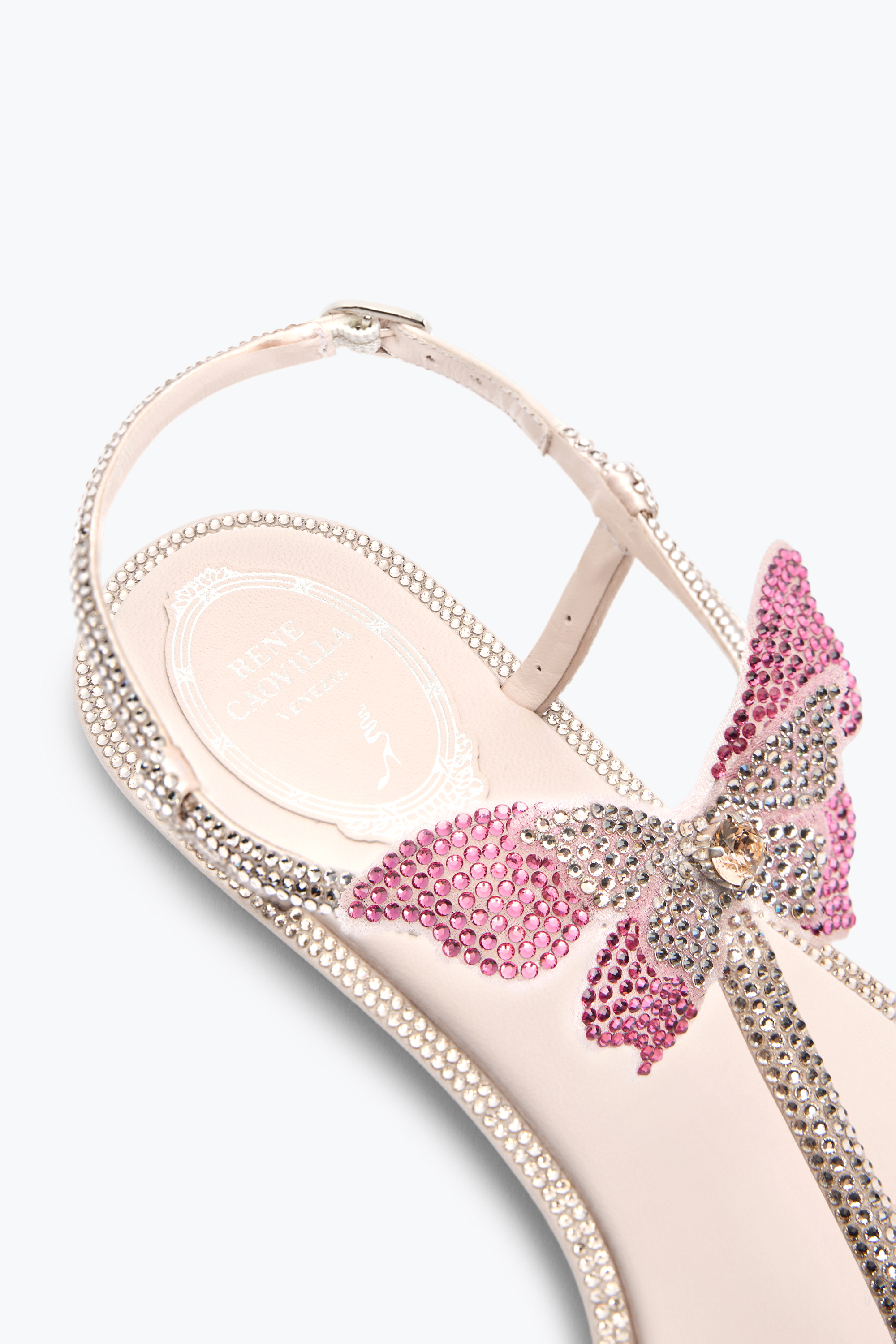 René Caovilla Fairy Pink Flat Sandal 10