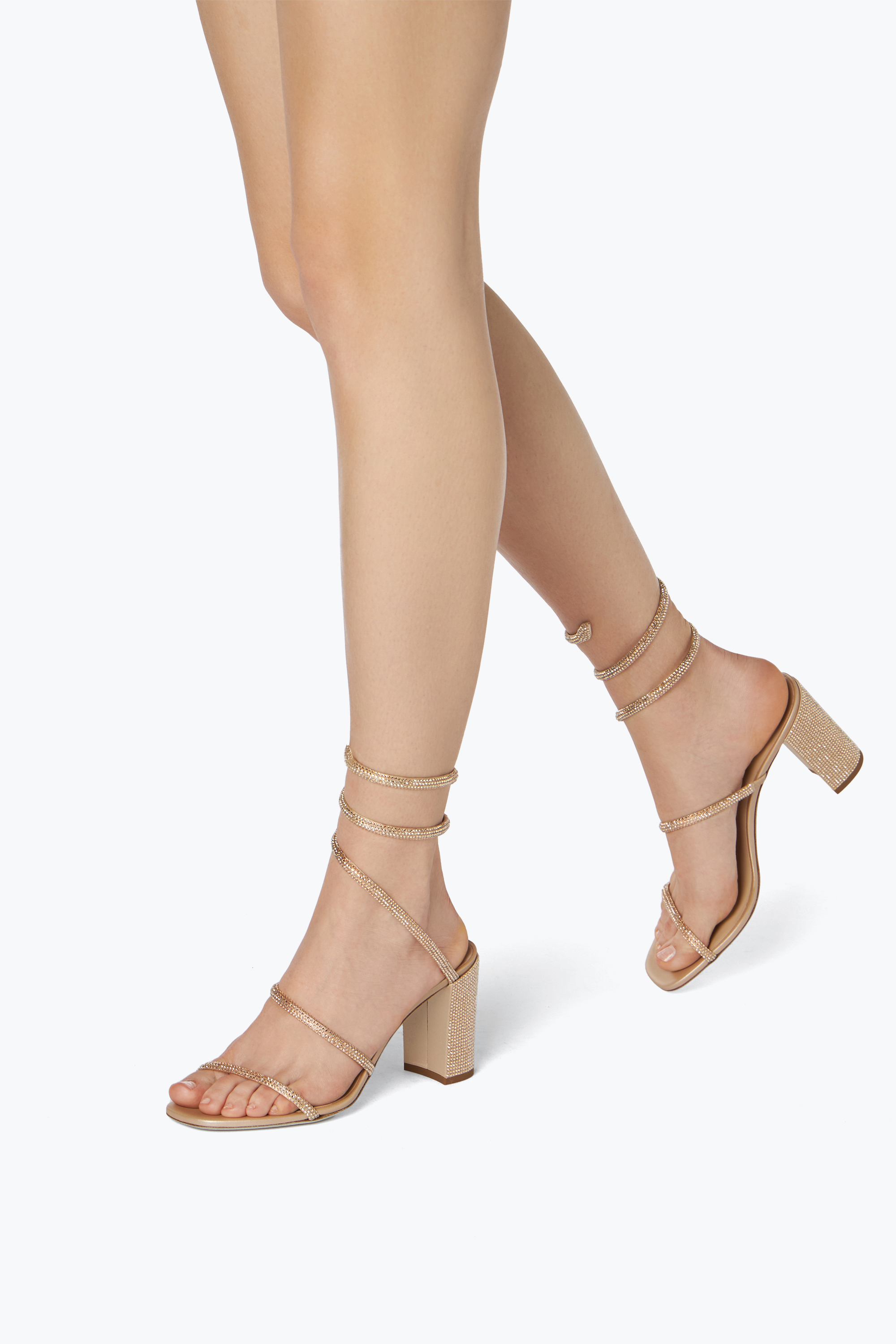 René Caovilla Cleo 80 Crystal-embellished Sandals