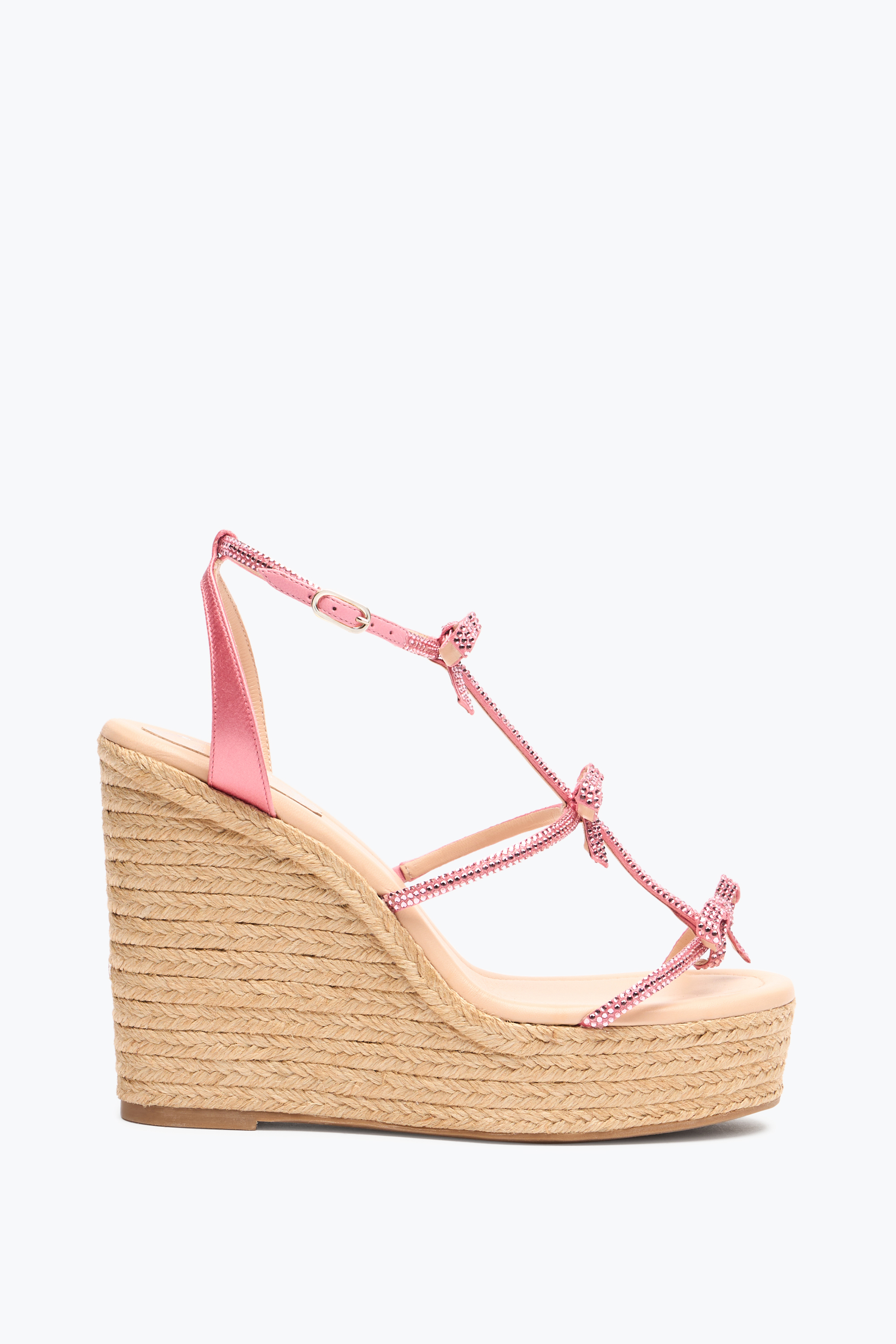 René Caovilla Caterina Candy Pink Wedge Sandal 120