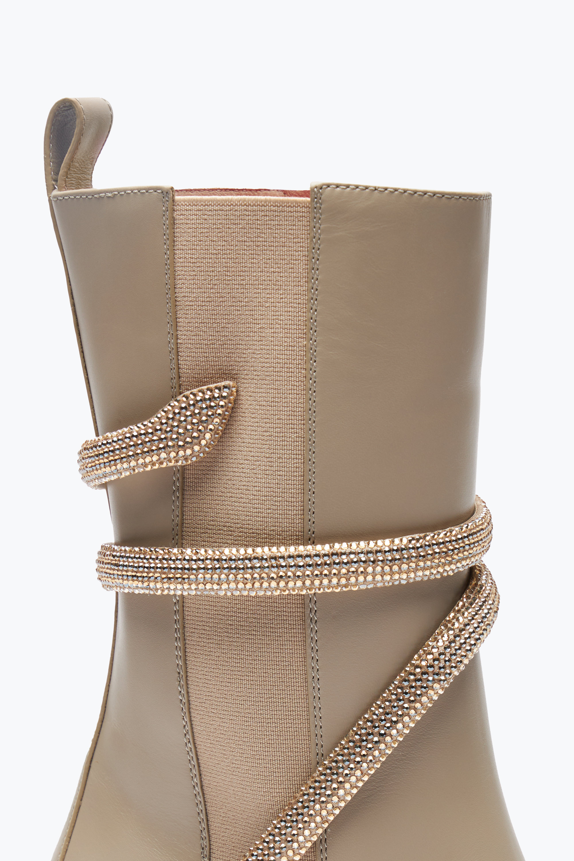 René Caovilla Cleo Crystals Beige Bootie 60