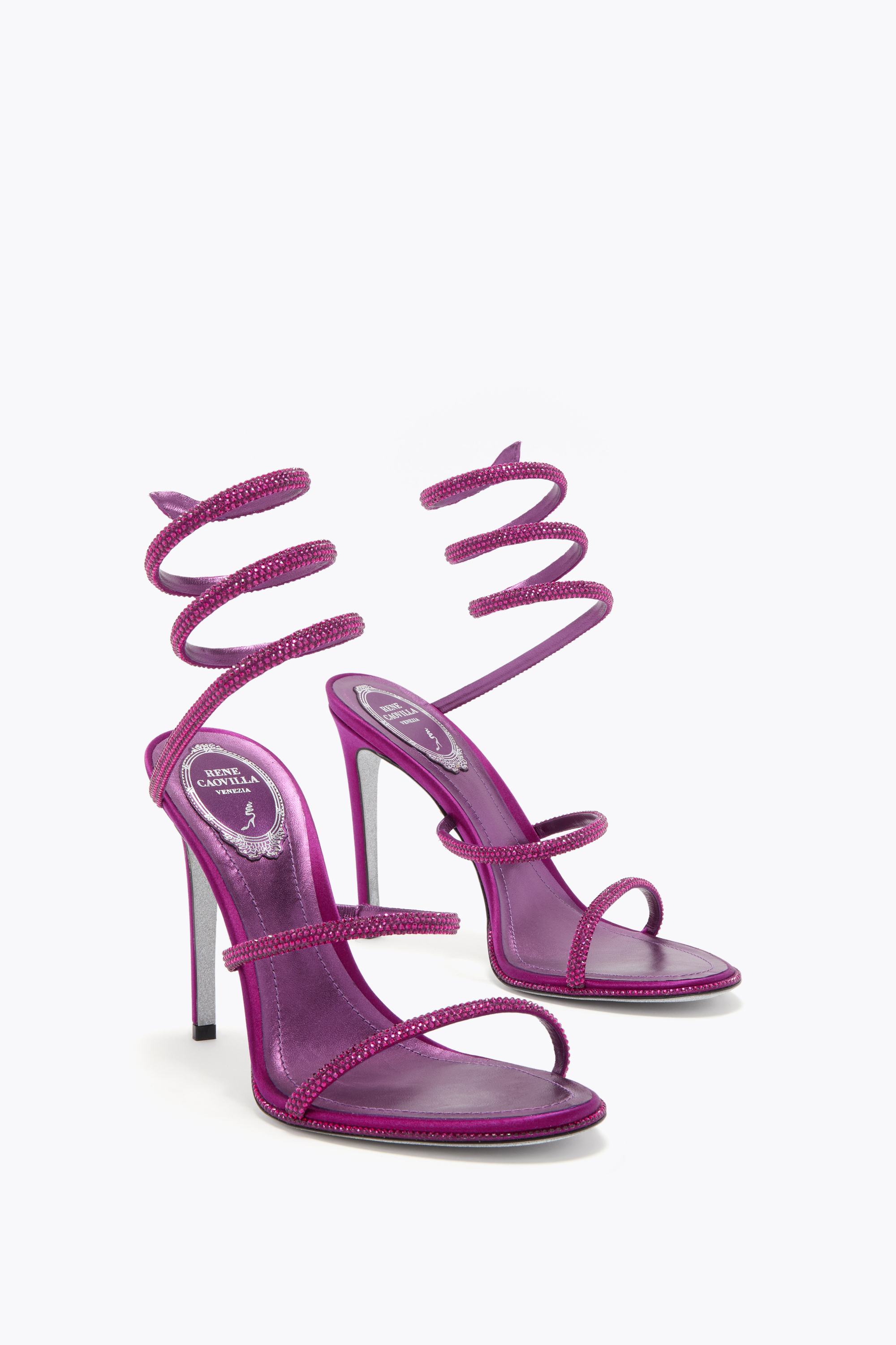 René Caovilla Cleo Porpora Sandal 105 In Red
