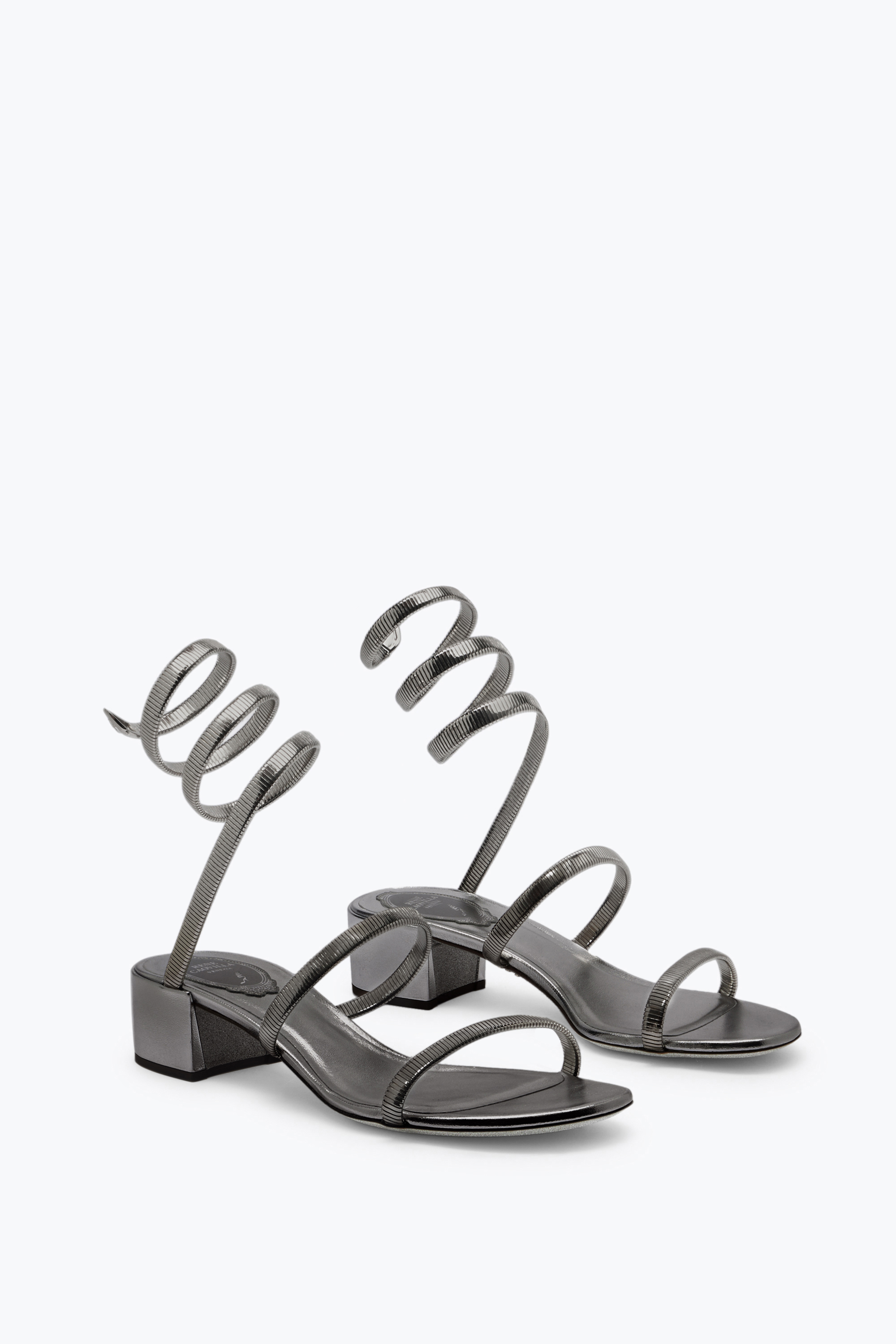 René Caovilla Juniper Gunmetal Sandal 40