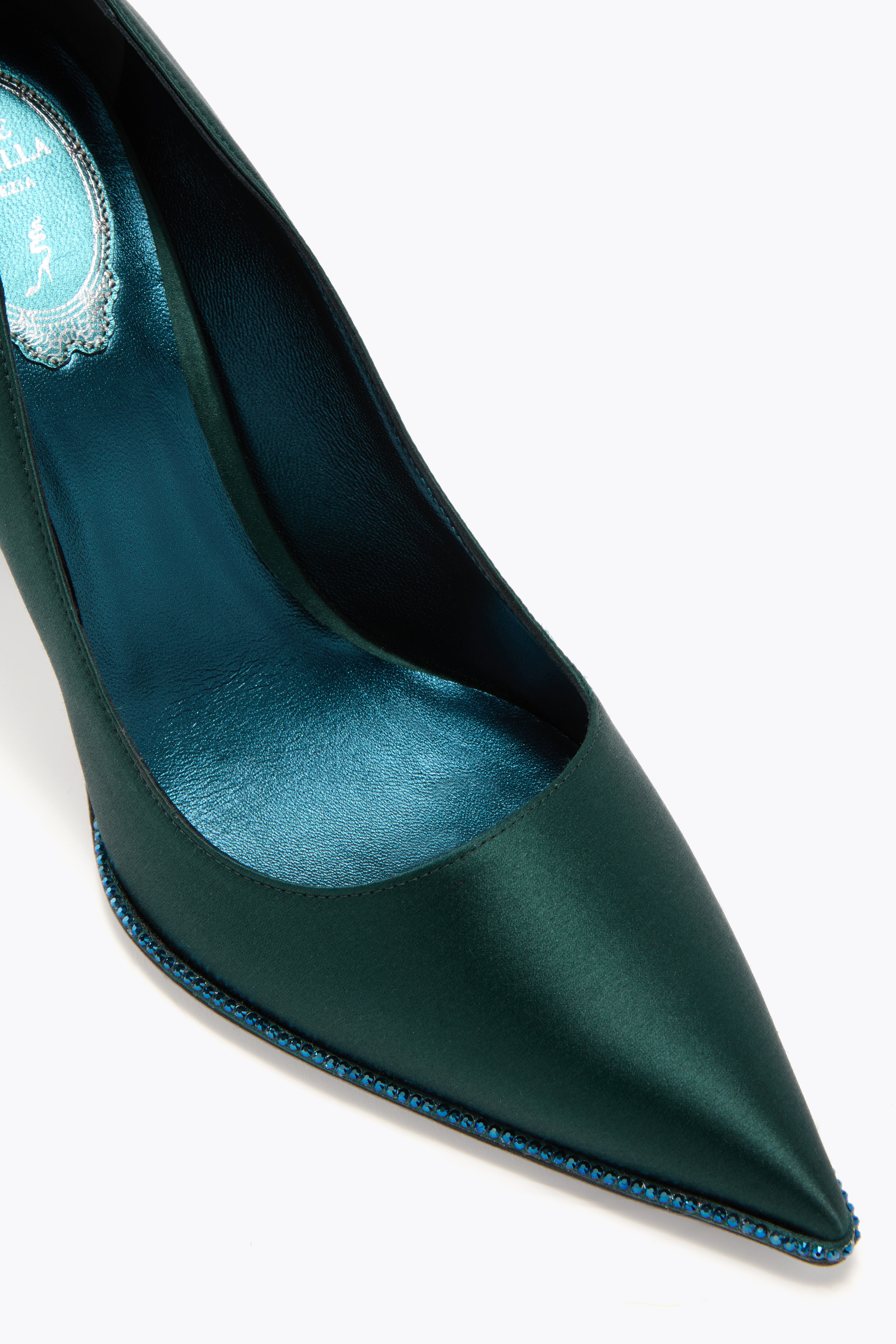René Caovilla Taylor Forest Green Pump 100 In Black