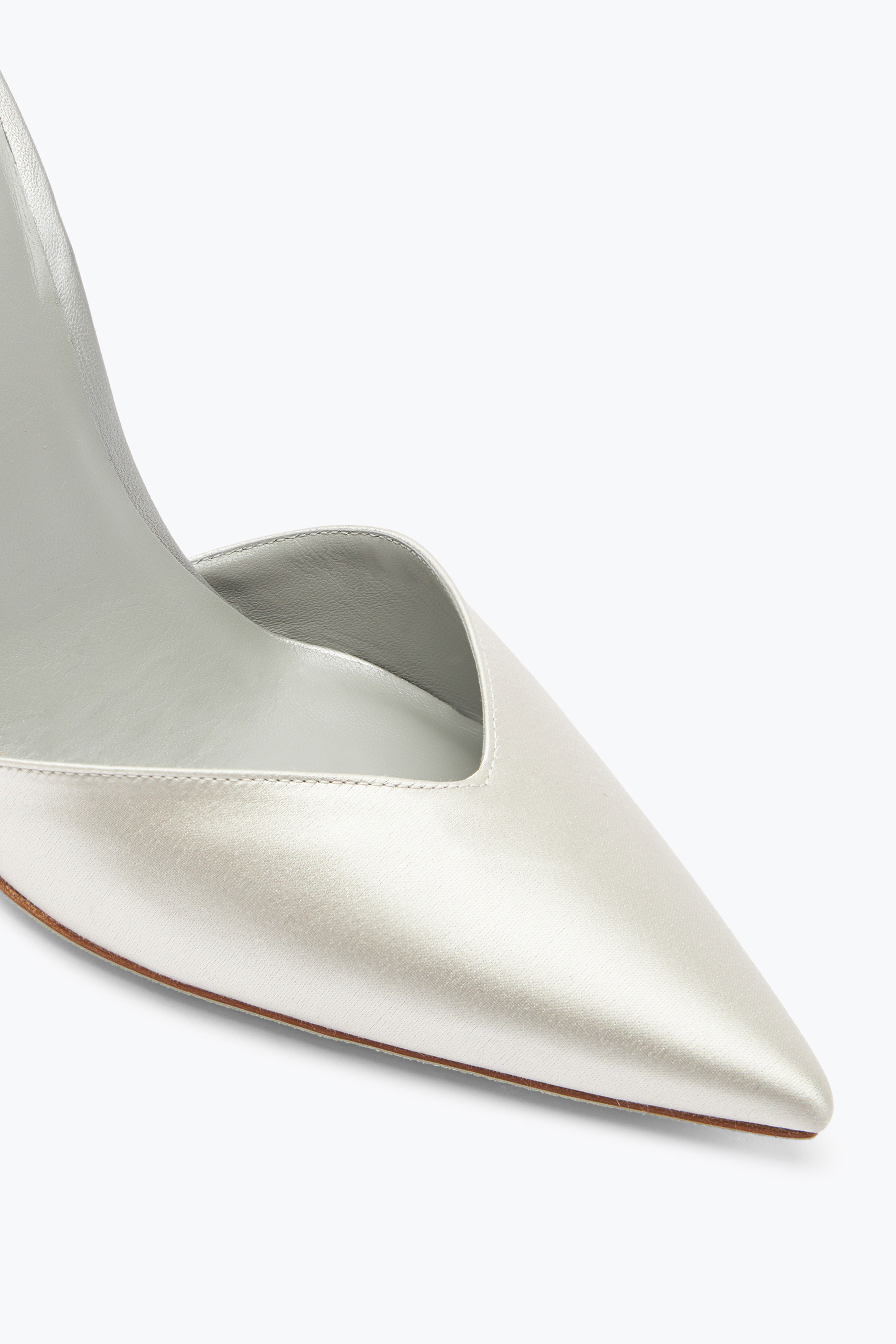 René Caovilla Cleo Crystal Gray Open-back Pump 105