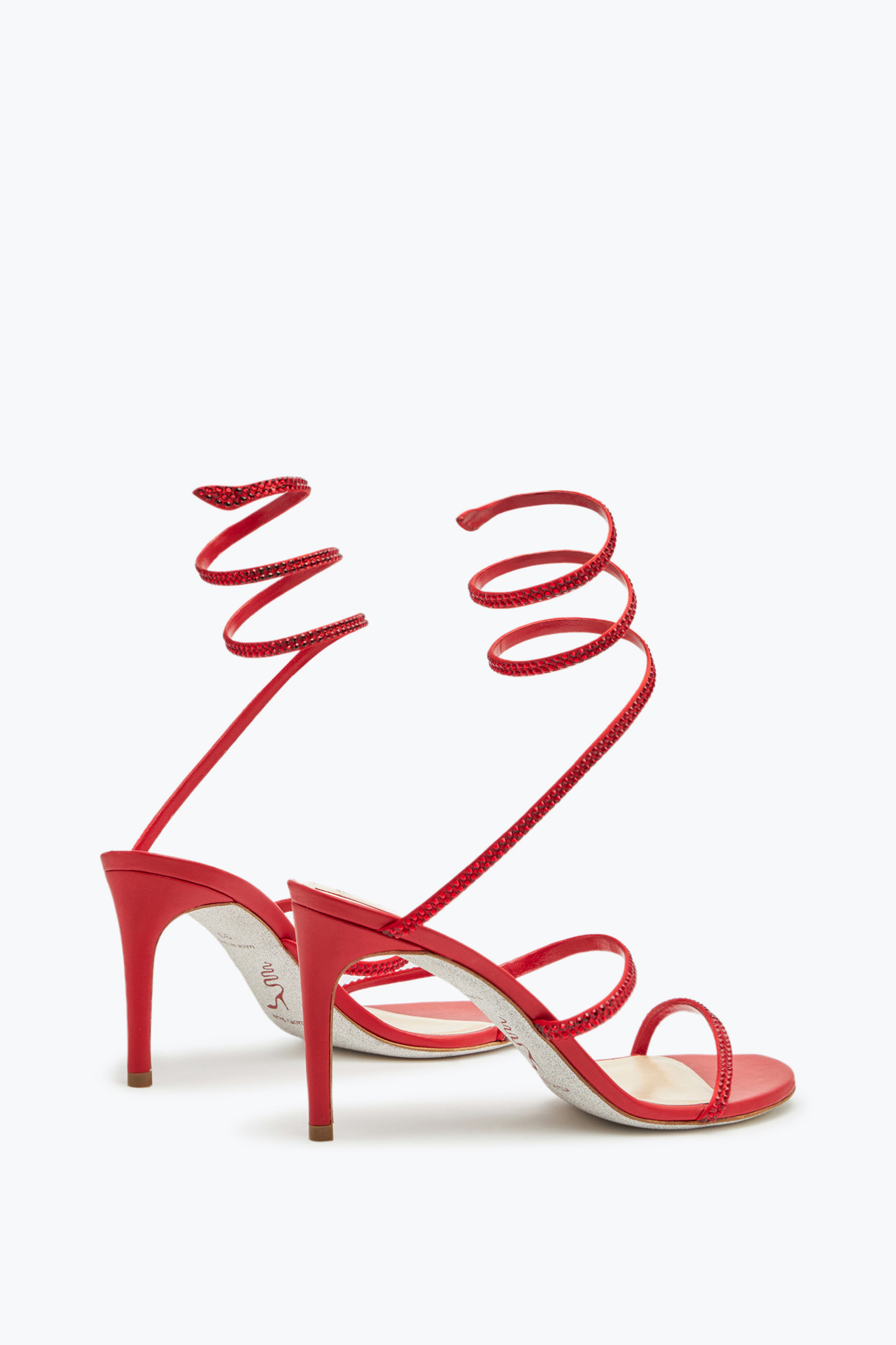 René Caovilla Cleo Red Sandal 80