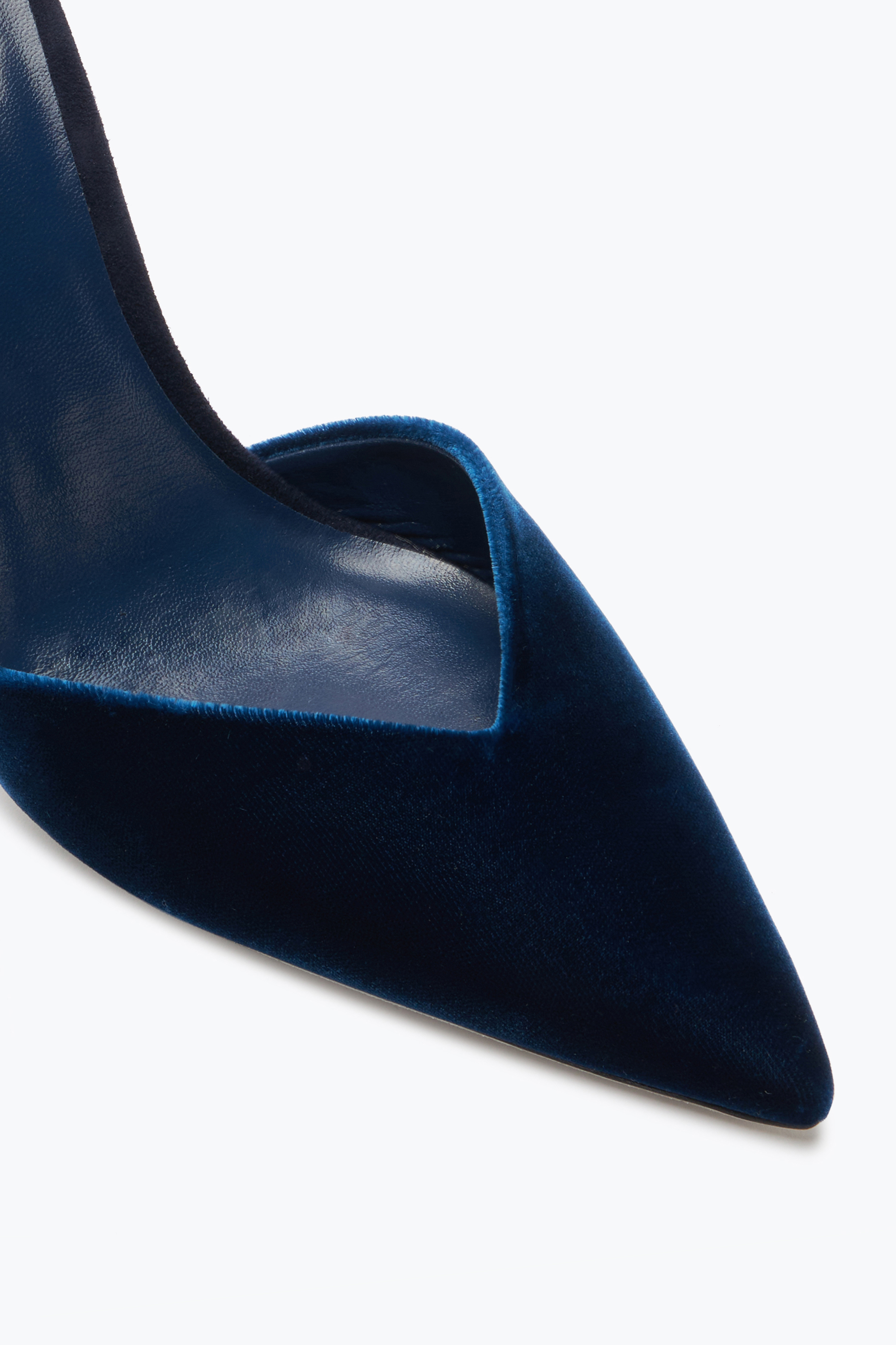René Caovilla Margot Deep Blue Slingback Pump 105