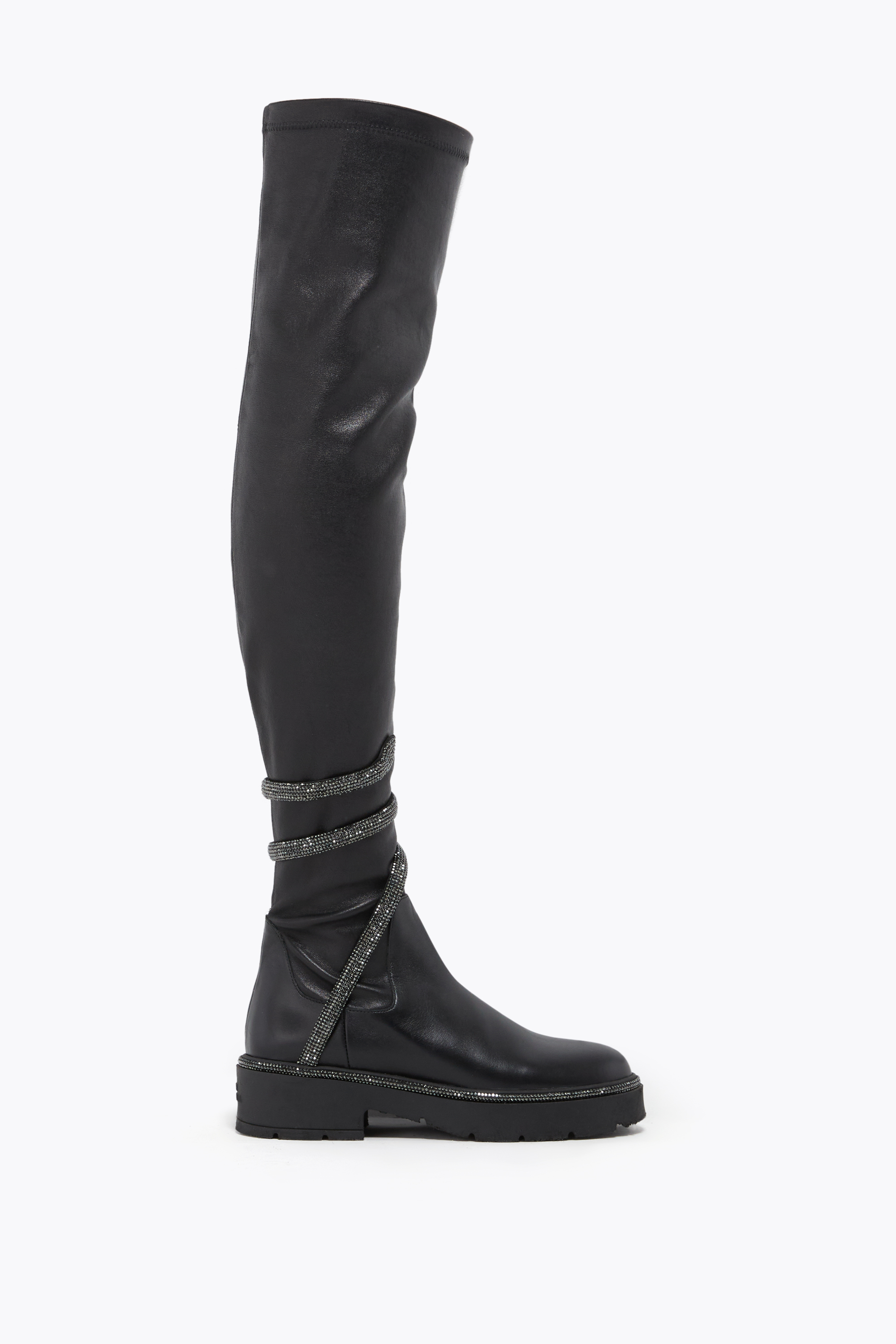 René Caovilla Cleo Black Cuissard Boot 50