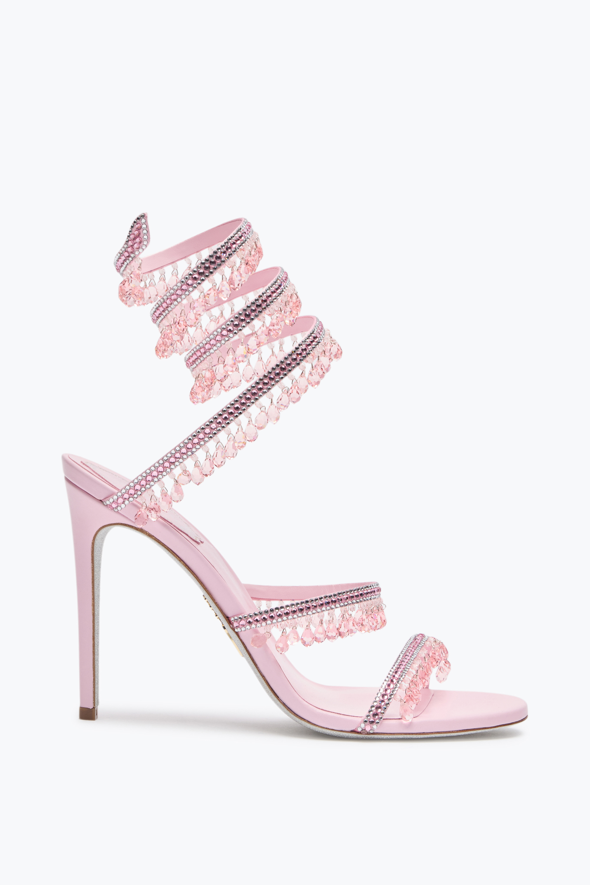René Caovilla Chandelier Powder Pink Sandal 105