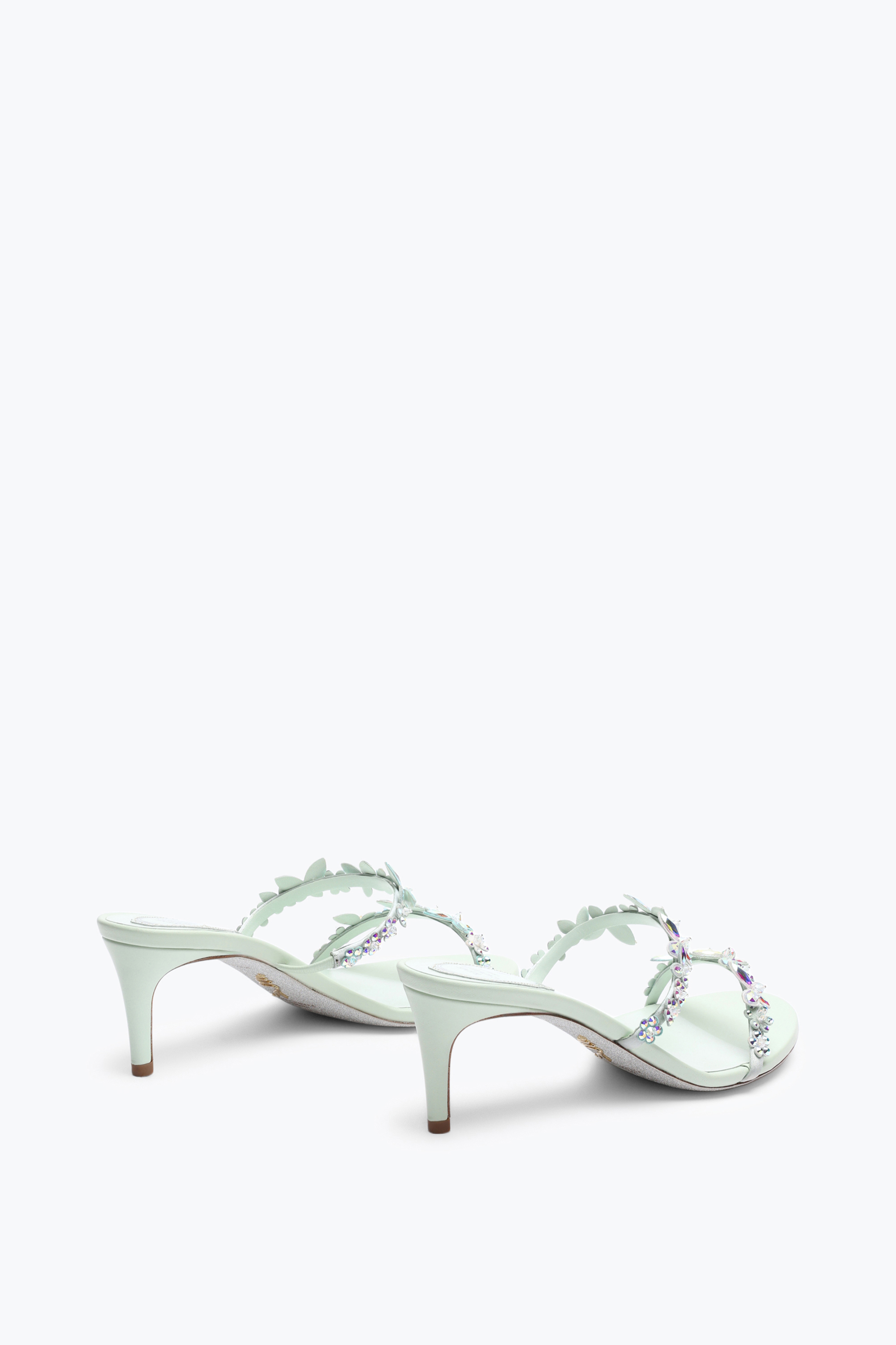René Caovilla Eden Green Mint Slider Sandal 60