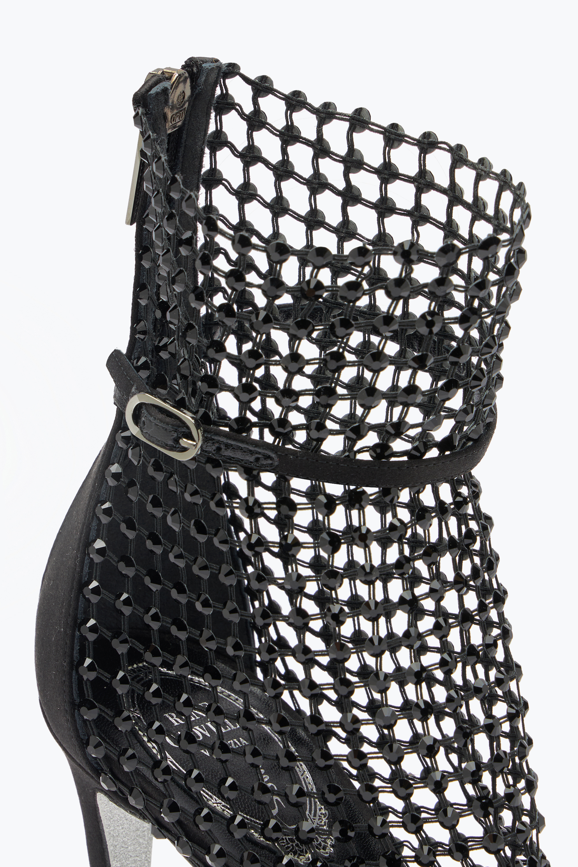 René Caovilla Galaxia Black Sandal 105